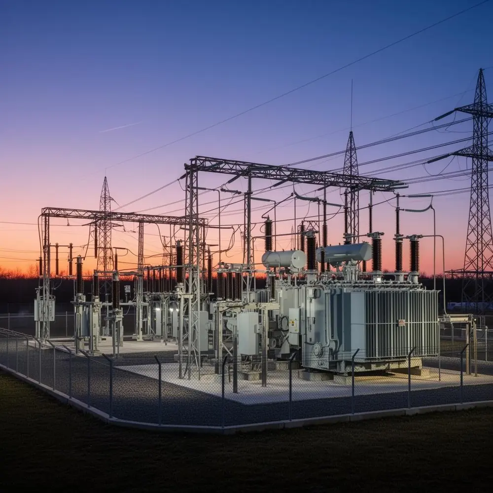 High-voltage substation in Georgia