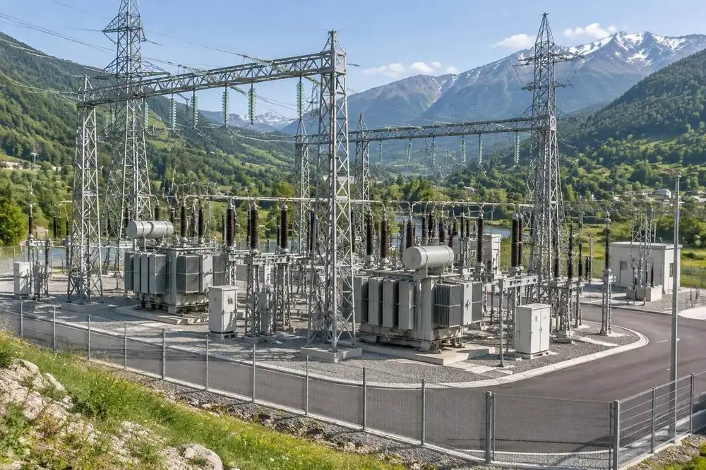 High-voltage substation in Georgia